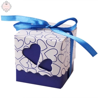 10Pcs Love Heart Candy Boxes Wedding Favor Party Gift Boxes With Ribbons (8)