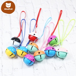 Two-Color Stars Bells Ornaments Decorative Bell Keychain Pendant Candy Color Pet Big Accessories WF