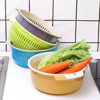 Double-layer Vegetable Washing Basin, Kitchen Vegetable Washing And Draining Basket, Fruit Basket