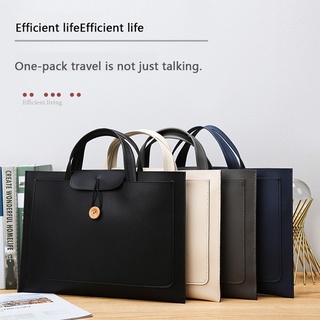 ❣♞Laptop Bag Waterproof and Dustproof Leather Laptop Bag Stylish 14 Inch Laptop Bag Handbag Ladies M (6)