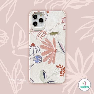 3D Relief Retro Flowers Floral Phone Case for IPhone 12 11 Pro Max X XS XR 7 8 Plus Shockproof Leather Soft IMD Back Cover (1)