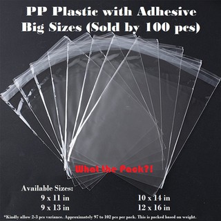 clear pouchஐ▥packaging✽♞100 PCS Clear OPP PP Plastic Packaging Pouch with Self-Adhesive Shipping Bag