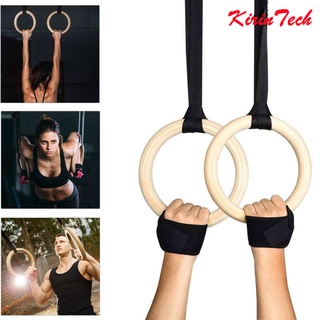 Russian birch Wooden 28mm Gymnastic Rings Gymnastics Fitness Exercise Rings Adjustable Crossfit K