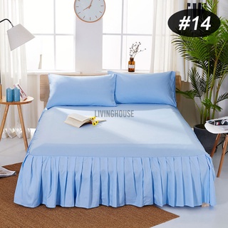 Twin/Full/Queen/King Sizes Bedclothes Solid Color Bedspread Bed Cover Bed Skirt Fitted Sheet Cover