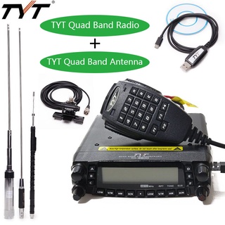 TYT TH-9800 Plus Quad Band Car Radio Station+Antenna/Cable 50W Transceiver TH9800 VHF UHF mobile Rad
