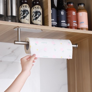 kitchen towel卍Self Adhesive 304 Stainless Steel Kitchen Paper Holder Under Cabinet Wall Mounted Towe