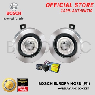 Bosch Europa Horn 12V (Silver) 300/375Hz (0-320-223-911)w/ Relay & Socket