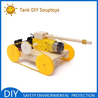 Tank DIY Souptoys Wooden Model Building Block Kits Assembly Toy Gift for Children Adult Dropship