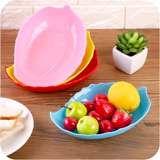 ANS Plastic Fruit Tray Living Room Dried Fruit Tray Snack Candy Jar Creative Leaf-shaped Fruit Tray