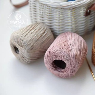 【spot goods】 ▨☇□[100% linen thread] ✨crochet thread linen lace crocheted fine wool 5#lace thread 50g