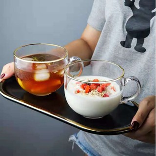 Large-capacity glass cup for home use, big breakfast, oatmeal cup, yogurt, soaked cereal,。。。