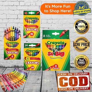 100% Original Crayola Crayons (8, 16, 24, 8 So Big) Non-Toxic Made in USA