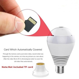V380 IP CCTV Bulb Camera Wireless WIFI Network Security Two Way Audio 1080P Home 360° Panoramic (4)