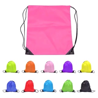 220D Nylon String bag Plain Back pack design Polyester Drawstring bag backpack Organizer stringbag