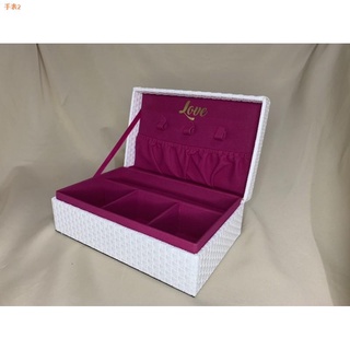 ۩Jewelry Box Organizer with 3 Watch Slots Export Quality Luxury PU Leather- Velvet Lining