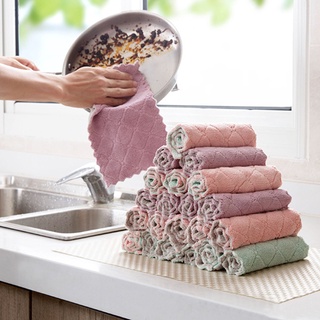 Household Kitchen Towels Absorbent Thicker Double-layer Microfiber Wipe Table Kitchen Towel