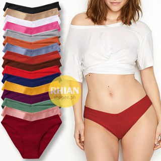 Rhian V shape sexy panty for ladys cotton women briefs plus size bikini underwear Low-Rise Lingerie