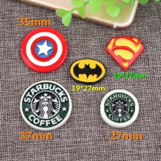 BatMan/Superman Logo Croc Shoe CHarms Pins Jibbitz for Crocs for high quality with tag and logo