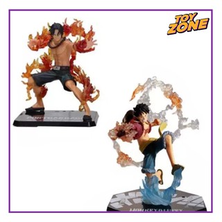 One Piece New Series Battle Version Luffy /Zero Portgas D Fire Punch Ace Anime Figurine Collectible