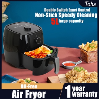 Air Fryer 1400W TOHA Non-Stick Multi-functional Oil Free Air Fryer 5 Liter Large Capacity Fryer (1)