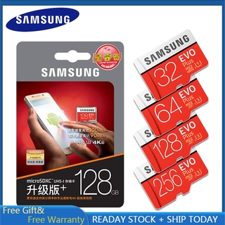 100% Original SAMSUNG Micro SD 32G 64GB 128GB SDHC/SDXC EVO Plus Memory Card 16gb C10 UHS-I 4k TF/SD Cards Trans Flash high quality for go pro