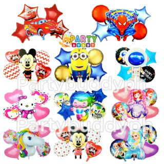 5pc Boy Girl Character Foil Balloon Package Set