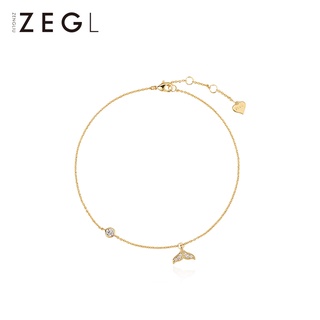 ZENGLIUSpecial-Interest Design Dolphin Tail Anklets Female Korean Simple Personalized Anklet Ankle C