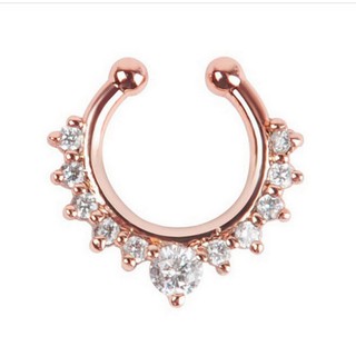 Fashion Non-Porous Diamond Nose Ring Multicolor Nose Clip Ladies Jewelry (5)