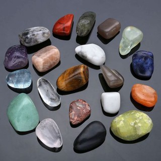20pcs New Crystal Gemstone Polished Healing Chakra Stone Collection Display Set ✨bjfranchise