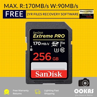 【Fast Delivery】sandisk memory cardSanDisk Extreme Pro SD 170MB / s Memory Card Para sa DSLR Camera 2 (1)