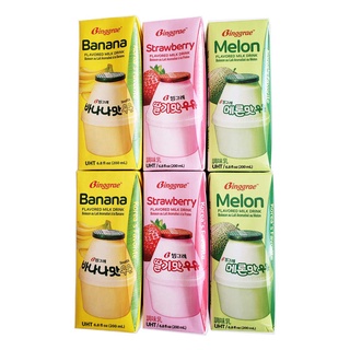 Binggrae Flavored Milk (Banana/Strawberry/Melon)