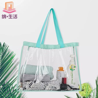 PVC green plastic shopping bag Eco-friendly waterproof travel storage bag Wholesale custom gift bag