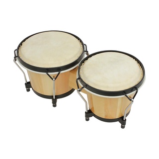 □☋✹Wooden African Bongos Drum Percussion Musical Instruments Early Learning Educational Toys Wrench