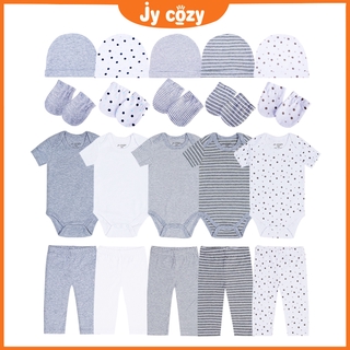 20pcs baby boy rompers newborn clothes short sleeve + baby pants 100%cotton newborn girl suit Baby pajamas terno for newborn