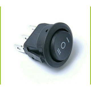 Round Black 3 Pin 10A/125V 6A/250V AC 3 Position Spdt ON-OFF-ON Rocker Switch