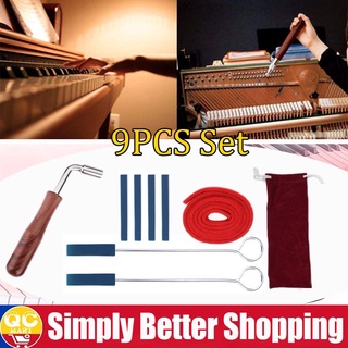 Ready Stock/✹❈9 Pcs Piano Tuning Hammer Wool Mute Strip Tools Kit Piano Hammer Wrench Tuner Repairin
