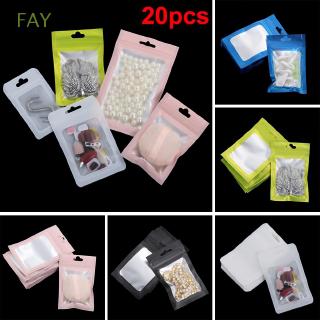 FAY 20 Pcs Aluminum Foil Self Seal Zipper Matte Packaging Bag