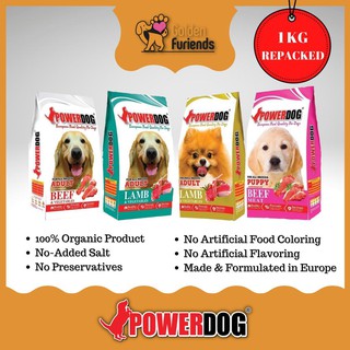 Dog Food✻▣POWERDOG (1KG REPACKED) PREMIUM ORGANIC dry dog food (1)