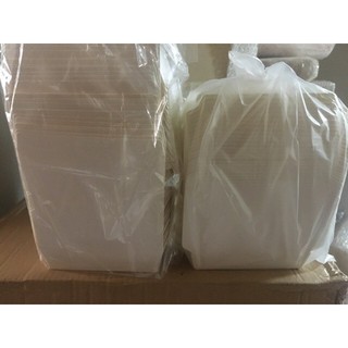 100pcs Laminated Mealbox Spaghetti Box Takoyaki Box Silog Meals ALL WHITE Disposable Takeout Mealbox