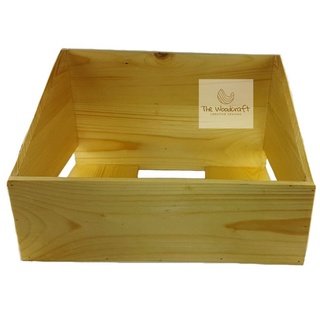 Vinyl LP Records Crate Organizer Wooden Multipurpose Box