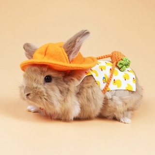 Rabbit clothes traction rope pet rabbit rabbit costume guinea pig lop-eared rabbit jewelry hat slip rabbit rope out traction