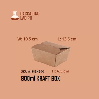 [10pcs] Kraft Meal Box / Takeout Box Meal Box (5 sizes)