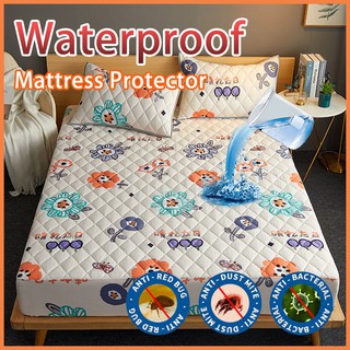 Saturn Home 100% Waterproof Mattress Protector Washable Fitted Sheet Waterproof Bedsheet Bedspread C