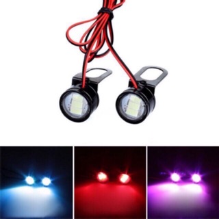 COD 1 pair Motorcycle Eagle Eye LED Light W/Bracket LED23 LED24 LED43