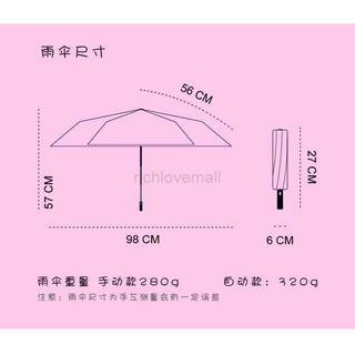 Transparent Automatic Umbrella Compact Folding Windproof Style Big Clear Umbrella (9)