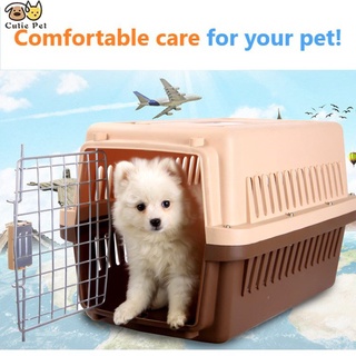 Pet carrier travel cage dog cat crates airline approved pet cage Included feeder bowl pet carrier (1)