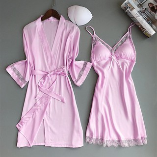 *Bowsky* New Satin Silk Pajamas Nightdress Women Robes Underwear Sleepwear Lingerie