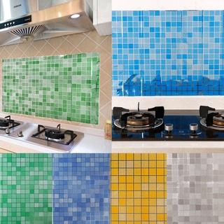 PVC Waterproof Self Adhesive Wallpaper Kitchen Oil-proof Bathroom Toilet Wall Sticker Mosaic (1)