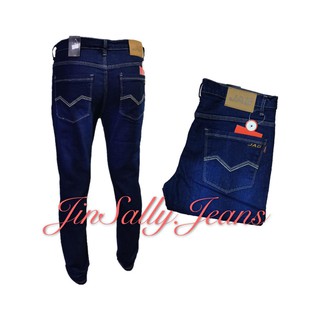 9829# Navy Blue Basic Pants for Men Jeans Skinny Stretchable
