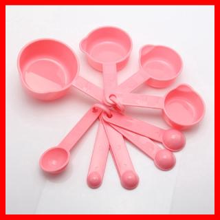 10Pcs/set Pink Plastic Measuring Spoons Cups Measuring Set Tools For Baking Coffee Kitchen Accessories (1)